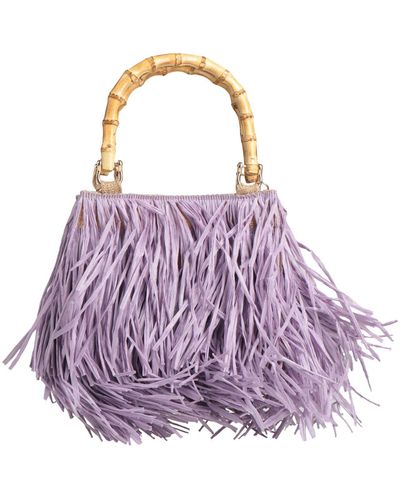 La Milanesa Lilac Handbag Textile Fibers - Purple