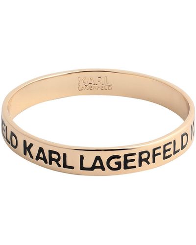 Karl Lagerfeld Pulsera con logo estampado - Metálico