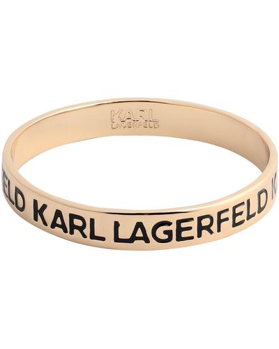 Karl Lagerfeld K/Essential Logo Bracelet Bracelet Brass, Enamel - White