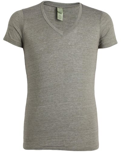 Alternative Apparel Military T-Shirt Polyester, Cotton, Rayon - Gray