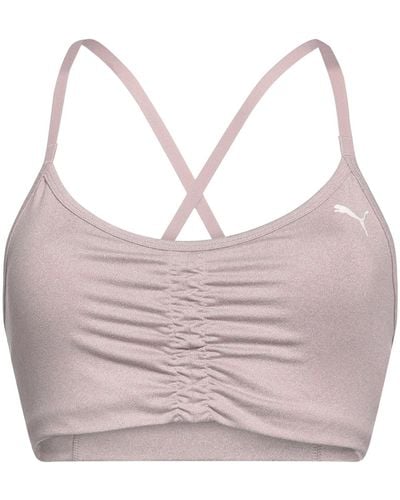 Puma Training Desert banded high support sports bra in brown
