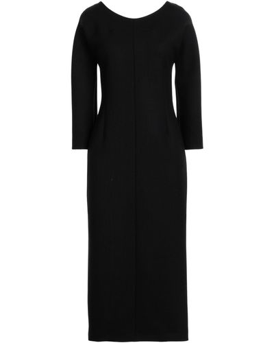 The Row Tulip Wool-blend Midi Dress - Black