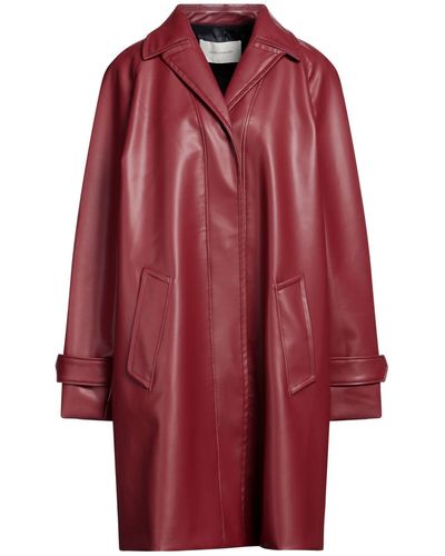 Cedric Charlier Overcoat & Trench Coat - Red
