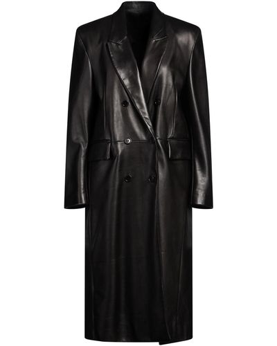Salvatore Santoro Coat Ovine Leather - Black