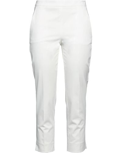 MAX&Co. Cropped Trousers - White