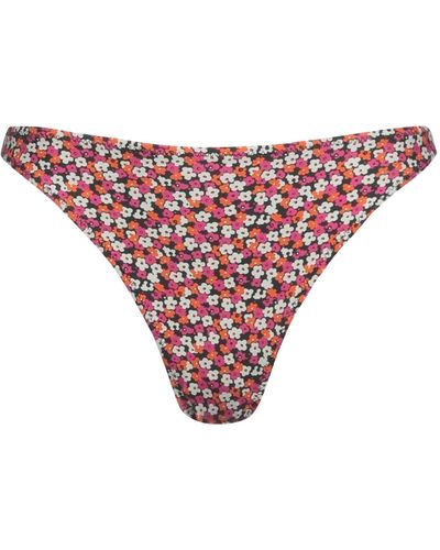 Solid & Striped Bikini Bottoms & Swim Briefs - Red