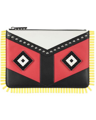 Les Petits Joueurs Pouch Soft Leather - Red