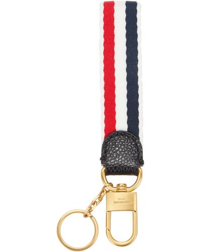 Thom Browne Midnight Key Ring Textile Fibers, Leather - Pink