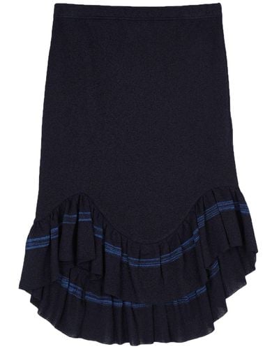 VIKI-AND Midi Skirt - Blue