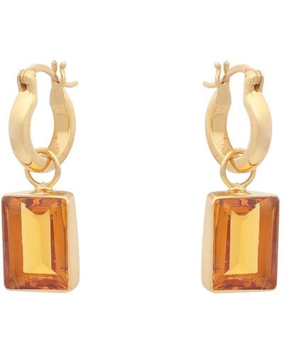 Shyla Sorrento-Earrings -- Earrings, 916/1000 Plated, Glass - Metallic
