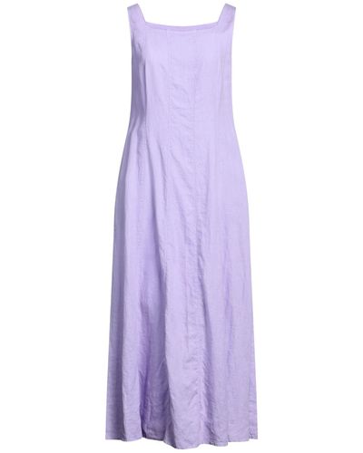 ROSSO35 Lilac Maxi Dress Linen - Purple