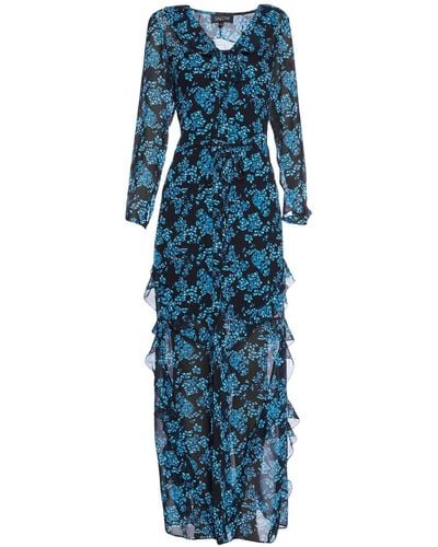 Saloni Long Dress - Blue