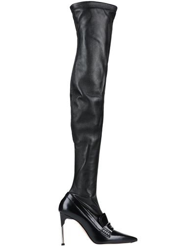 Alexander McQueen Knee Boots - Black