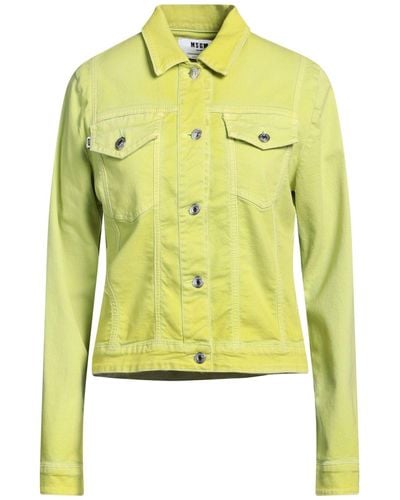 MSGM Denim Outerwear - Yellow