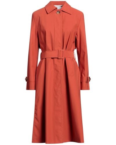 Harris Wharf London Overcoat & Trench Coat - Red