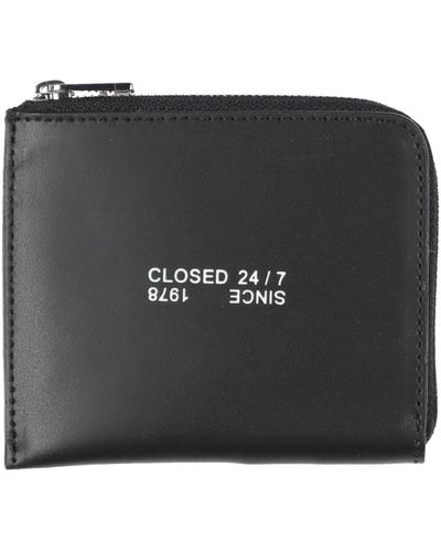 Closed Coin Purse Leather - Black