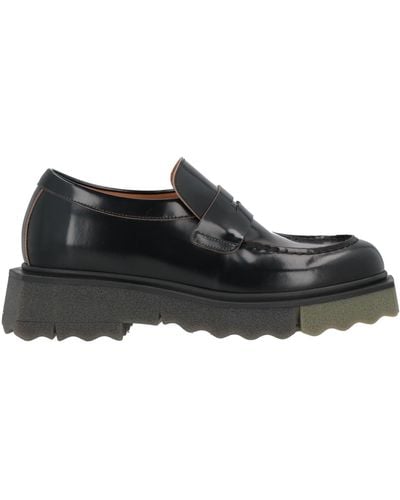 Off-White c/o Virgil Abloh Leather Sponge Loafers - Black