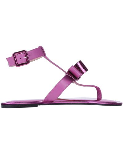 Pollini Toe Post Sandals - Purple