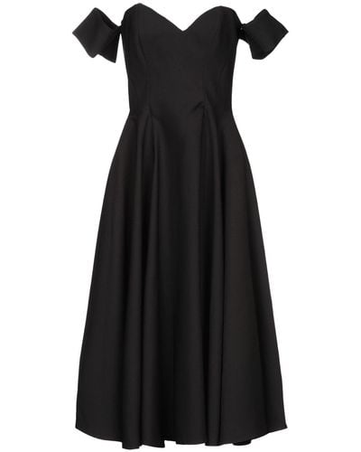 Sara Battaglia 3/4 Length Dress - Black