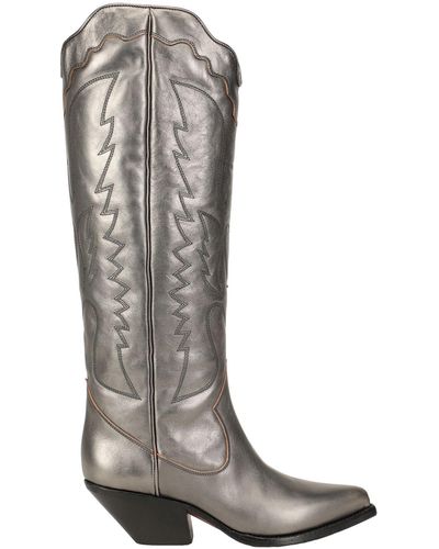 Buttero Knee Boots - Gray