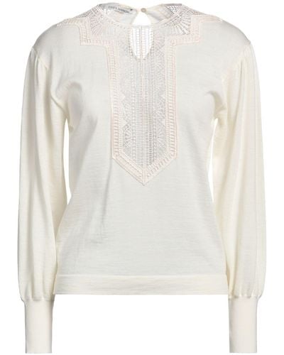 Alberta Ferretti Sweater Virgin Wool, Polyester - White