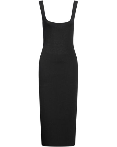 Gcds Midi Dress Viscose, Polyester - Black