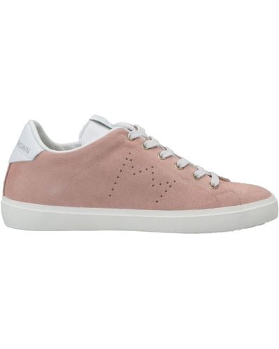 Leather Crown Sneakers - Rose