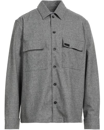 Calvin Klein Shirt Wool, Polyester, Elastane - Gray