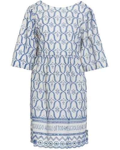Ottod'Ame Mini Dress Cotton, Polyester - Blue
