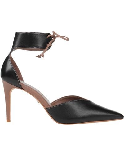 Carrano Court Shoes Leather - Black