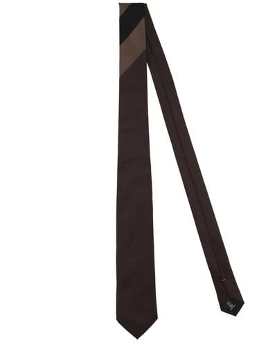 Fiorio Dark Ties & Bow Ties Silk - Black