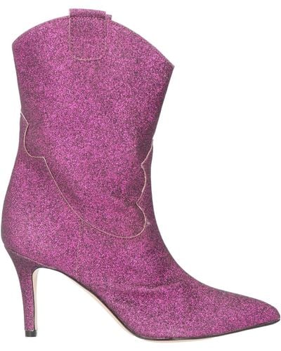 NINNI Ankle Boots Soft Leather - Purple