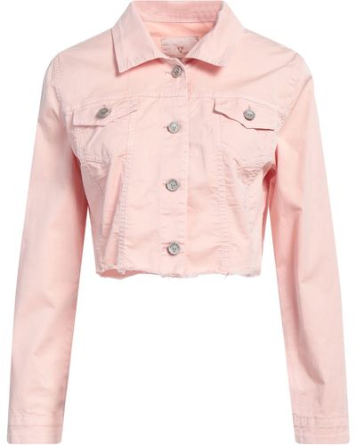 White Wise Wise Light Jacket Cotton, Elastic Fibres - Pink