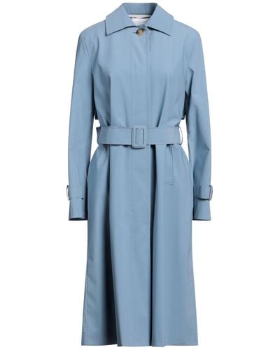 Harris Wharf London Overcoat & Trench Coat - Blue