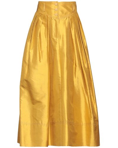 Alberta Ferretti Midi Skirt - Yellow