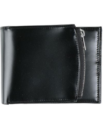 Maison Margiela Leather Wallet With Logo - Black