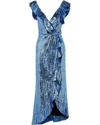 Monique Lhuillier Maxi Dress - Blue