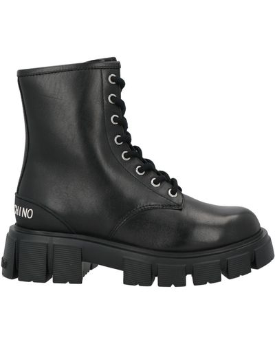 Love Moschino Ankle Boots Leather - Black