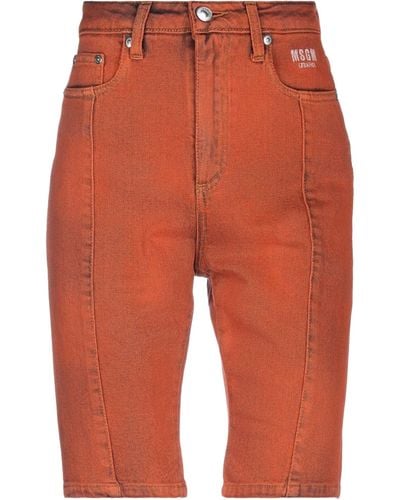 MSGM Denim Shorts - Orange