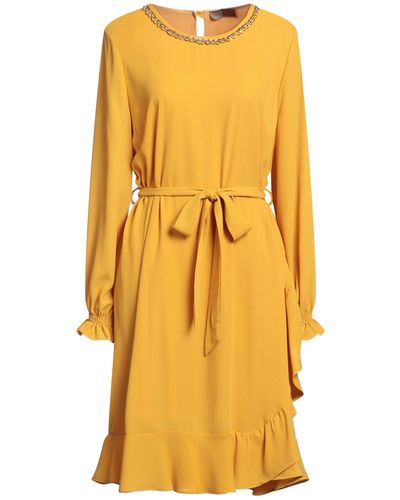 Fly Girl Midi Dress Polyester - Yellow