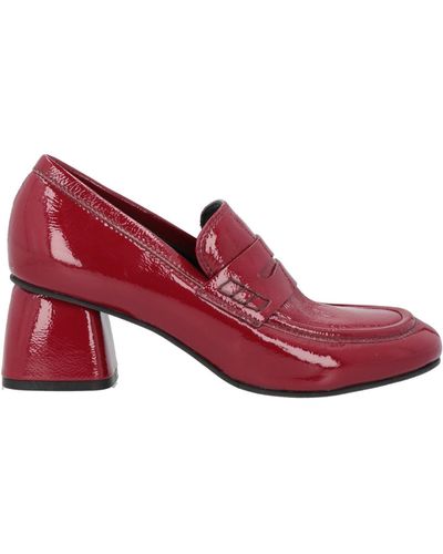 Carmens Burgundy Loafers Leather - Red
