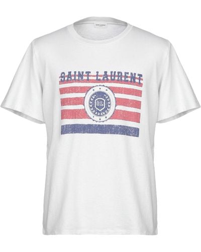 Saint Laurent Light T-Shirt Cotton - White