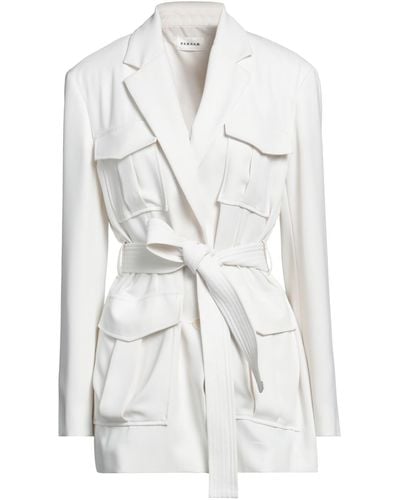 P.A.R.O.S.H. Overcoat & Trench Coat - White