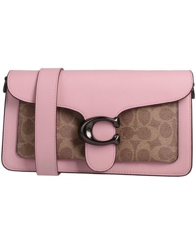 Pink and clearance tan coach purse