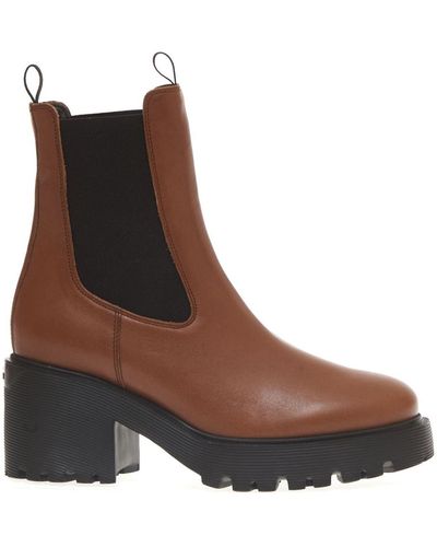 Hogan Shoes > boots > heeled boots - Marron