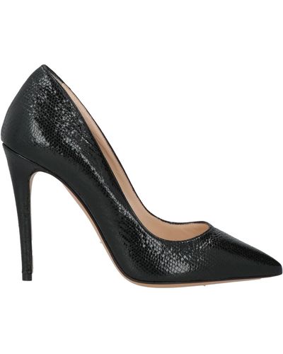Wo Milano Court Shoes Leather - Black