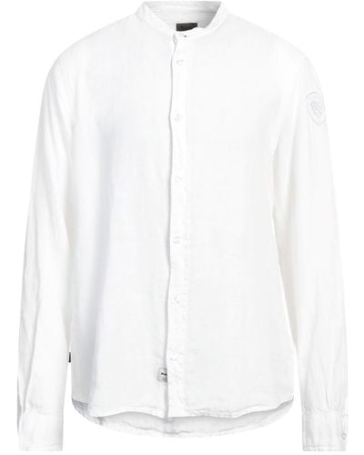 Blauer Shirt - White