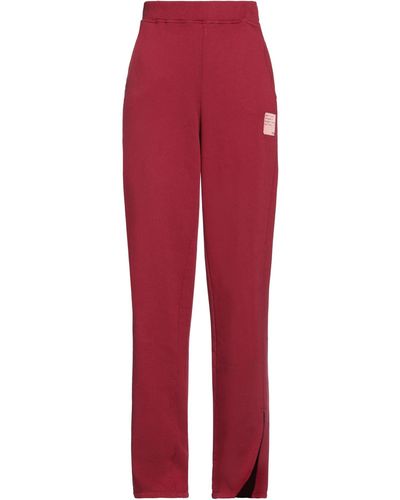 Please Burgundy Pants Cotton - Red