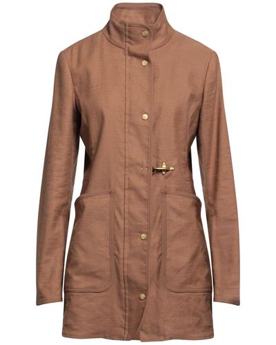 Fay Overcoat & Trench Coat - Brown