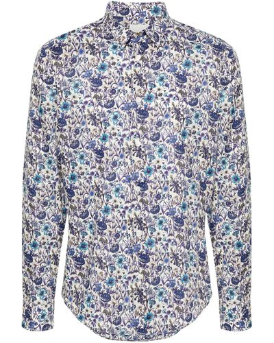 Paul Smith Camisa con estampado floral - Azul